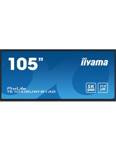 iiyama TE10518UWI-B1AG affichage de messages Carte A numérique 2,67 m (105") LED Wifi 450 cd m² 5K Ultra HD Noir Écran tactile