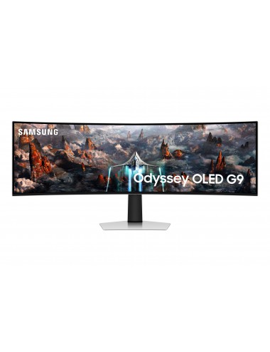 Samsung G93SC écran plat de PC 124,5 cm (49") 5120 x 1440 pixels Dual QHD OLED Argent