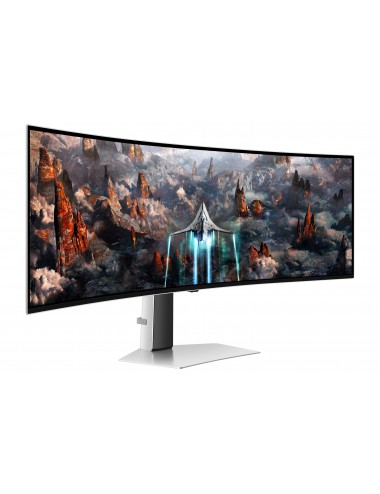 Samsung G93SC écran plat de PC 124,5 cm (49") 5120 x 1440 pixels Dual QHD OLED Argent