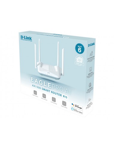 D-Link R15 router inalámbrico Gigabit Ethernet Doble banda (2,4 GHz 5 GHz) Blanco