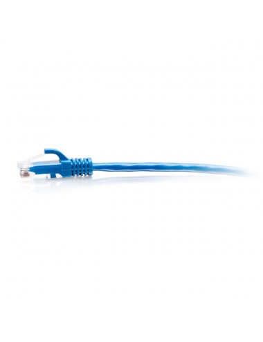 C2G Câble de raccordement Ethernet fin Cat6a non blindé (UTP) avec protection anti-accrochage de 1,8 m - Bleu