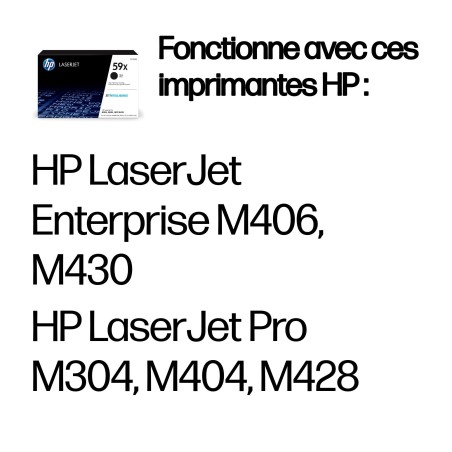 HP 59X Toner noir LaserJet authentique grande capacité