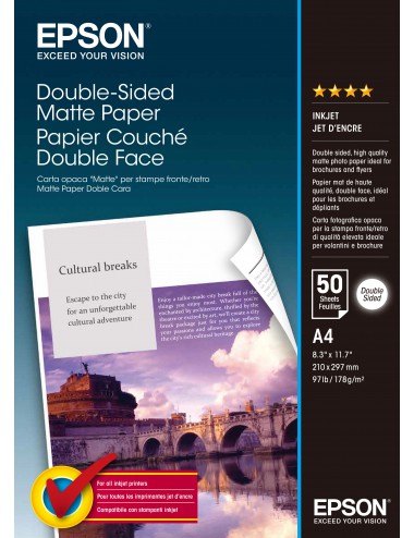 Epson Double-Sided Matte Paper - A4 - 50 Feuilles