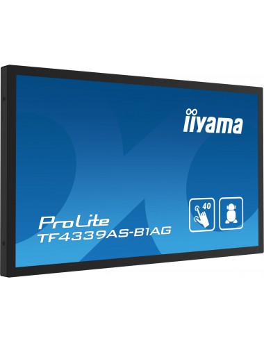 iiyama TF4339AS-B1AG affichage de messages Écran plat de signalisation numérique 108 cm (42.5") LED 500 cd m² 4K Ultra HD Noir