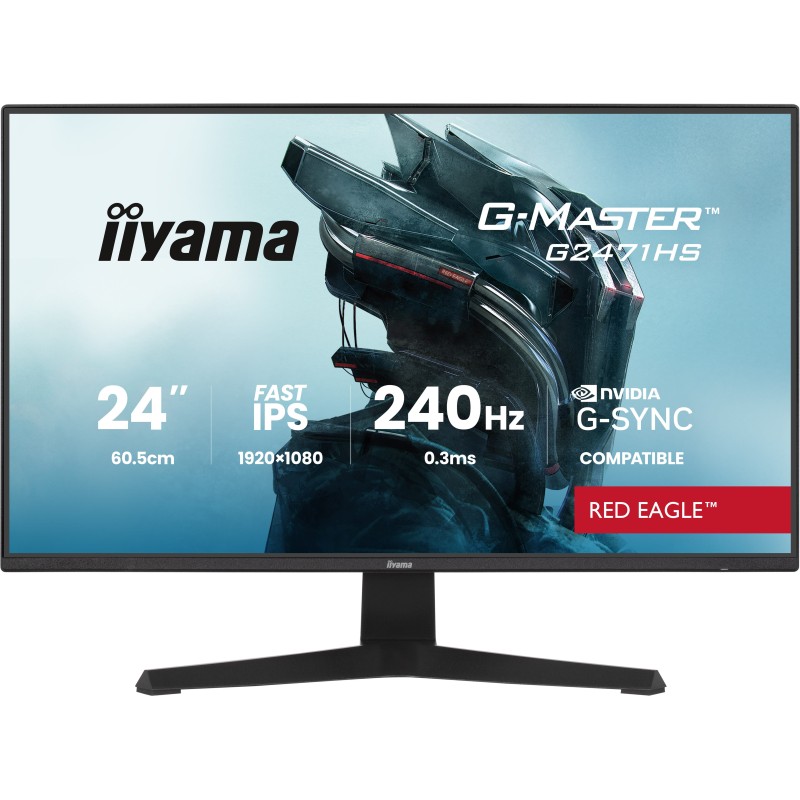 iiyama G-MASTER G2471HS-B1 écran plat de PC 60,5 cm (23.8") 1920 x 1080 pixels Full HD Noir iiyama G-MASTER G2471HS-B1 écran plat de PC 60,5 cm (23.8") 1920 x 1080 pixels Full HD Noir