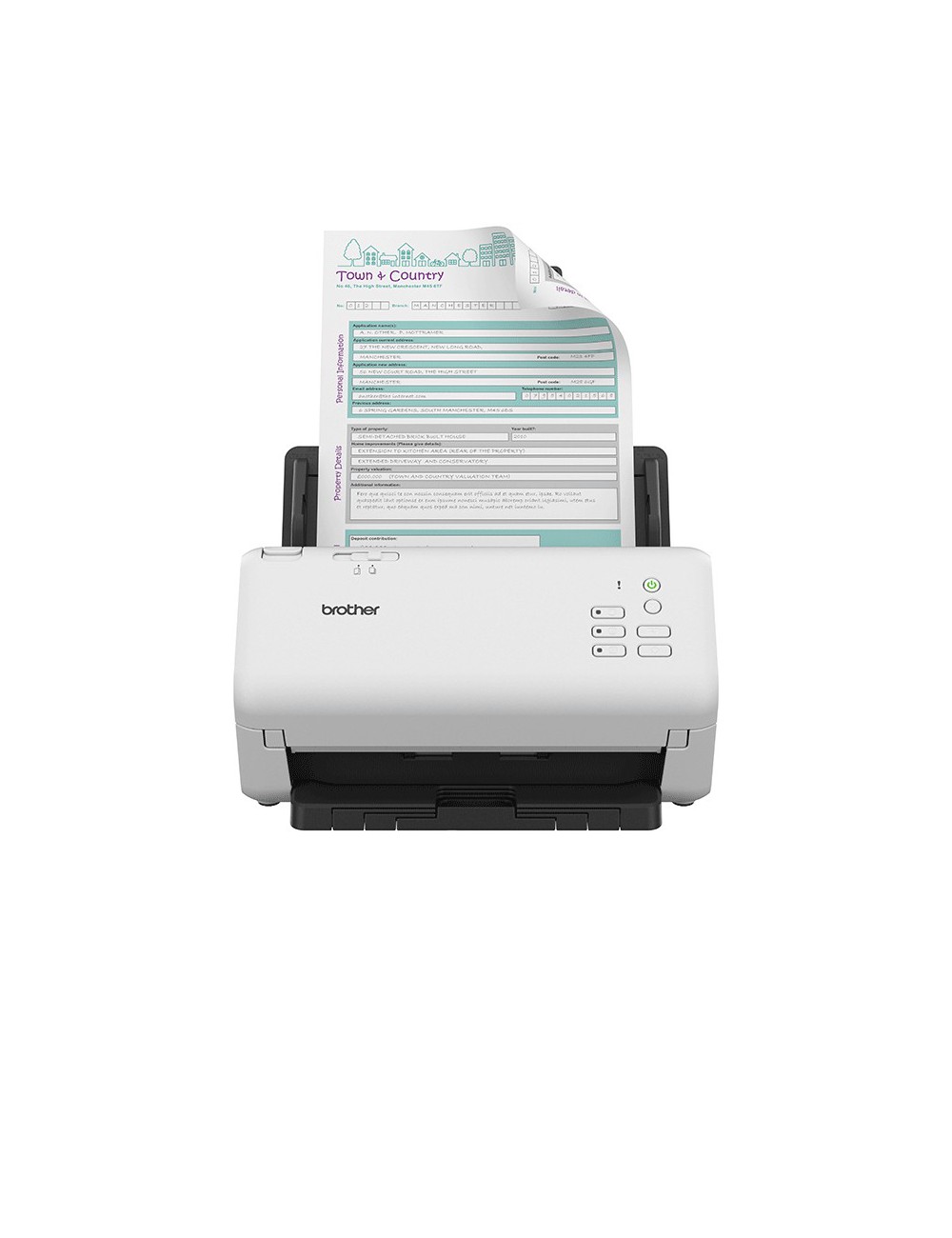 Brother ADS-4300N scanner Scanner ADF 600 x 600 DPI A4 Nero, Bianco