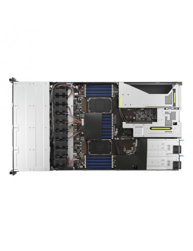 ASUS RS700-E11-RS4U Intel C741 Rack (1 U) Noir, Acier