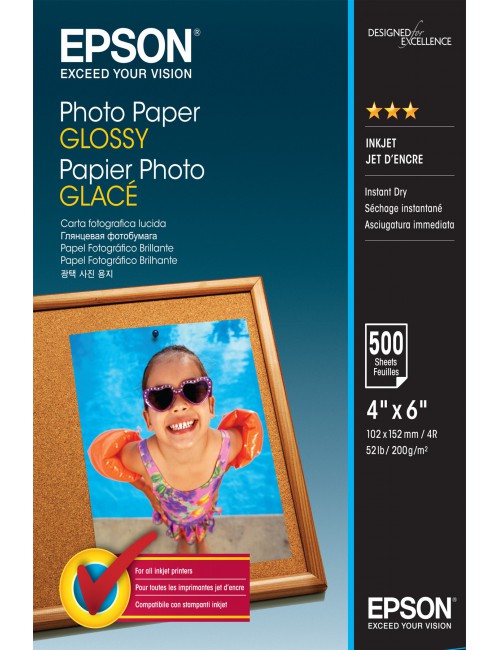 Epson Photo Paper Glossy - 10x15cm - 500 Feuilles