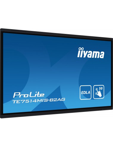 iiyama PROLITE TE7514MIS-B2AG Écran plat de signalisation numérique 190,5 cm (75") LCD Wifi 435 cd m² 4K Ultra HD Noir Écran