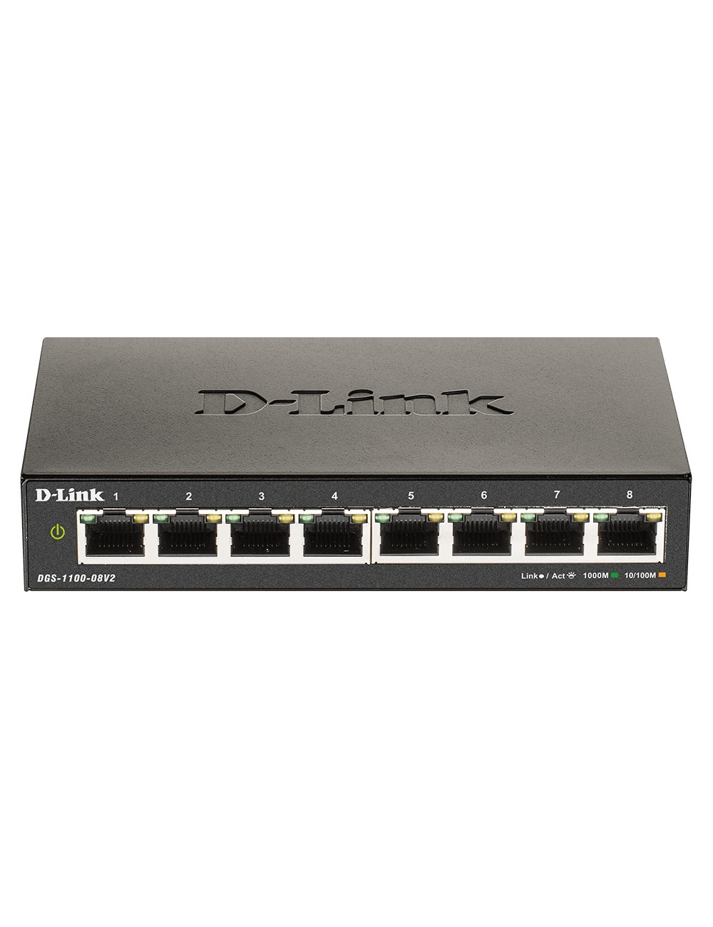 D-Link DGS-1100-08V2 Gestionado L2 Gigabit Ethernet (10 100 1000) Negro