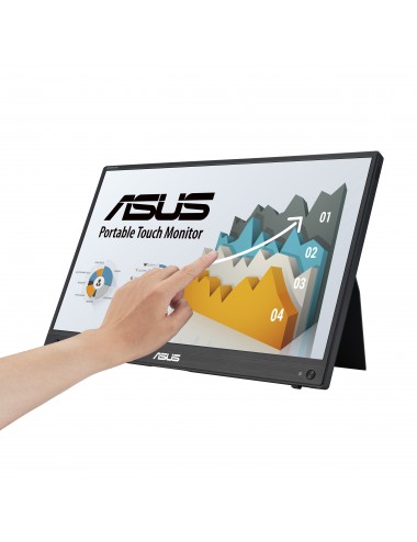 ASUS ZenScreen MB16AHT Monitor PC 39,6 cm (15.6") 1920 x 1080 Pixel Full HD Touch screen Nero