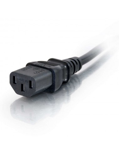 C2G Alargo de cable de alimentación de ordenador de 1 m 18 AWG (IEC320C13 a IEC320C14)