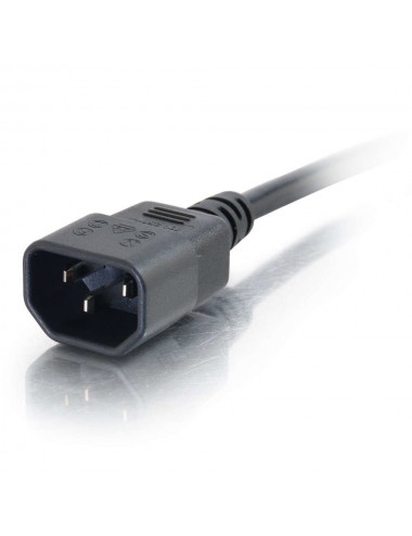 C2G Alargo de cable de alimentación de ordenador de 1 m 18 AWG (IEC320C13 a IEC320C14)