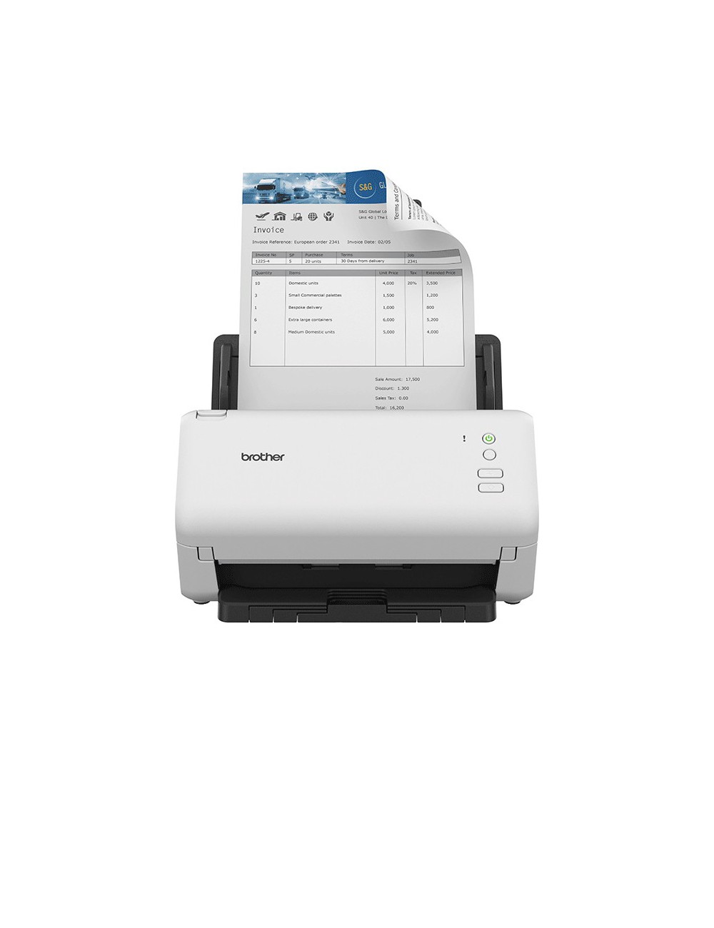 Brother ADS-4100 scanner Scanner ADF 600 x 600 DPI A4 Nero, Bianco