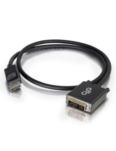 C2G Câble adaptateur DisplayPort mâle vers DVI-D mâle à liaison simple de 2 M - Noir