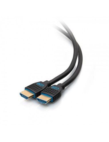 C2G Câble HDMI ultra flexible, haut débit, série de performance de 1,8 m - 4K 60 Hz encastrable dans le mur, certifié CMG (FT4)