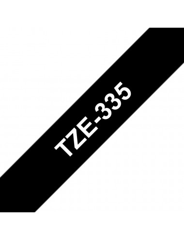 Brother TZE-335 label-making tape White on black TZ