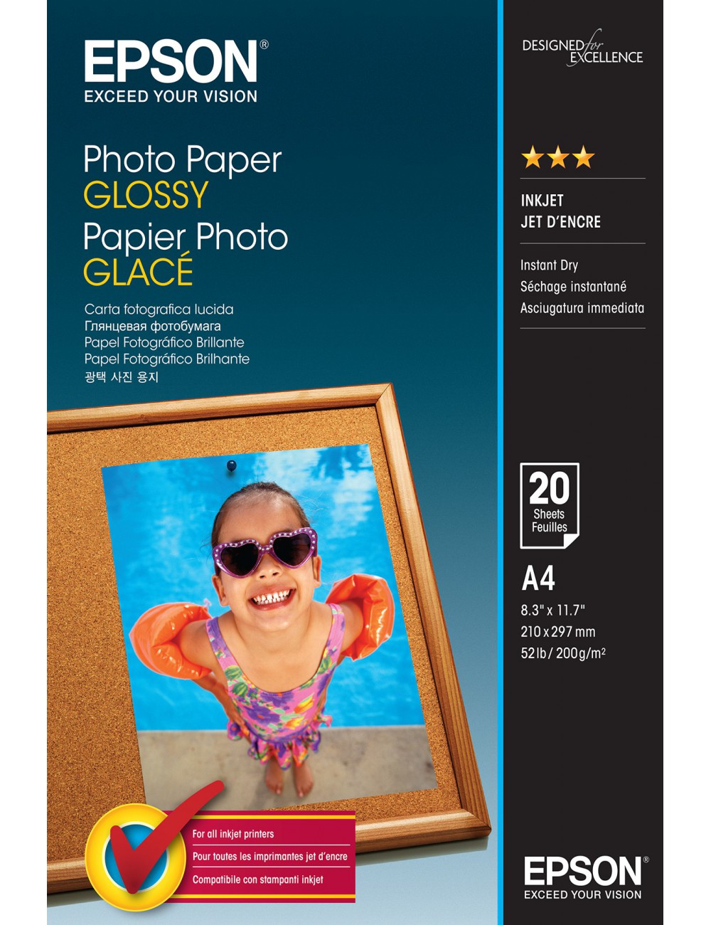 Epson Photo Paper Glossy - A4 - 20 Fogli