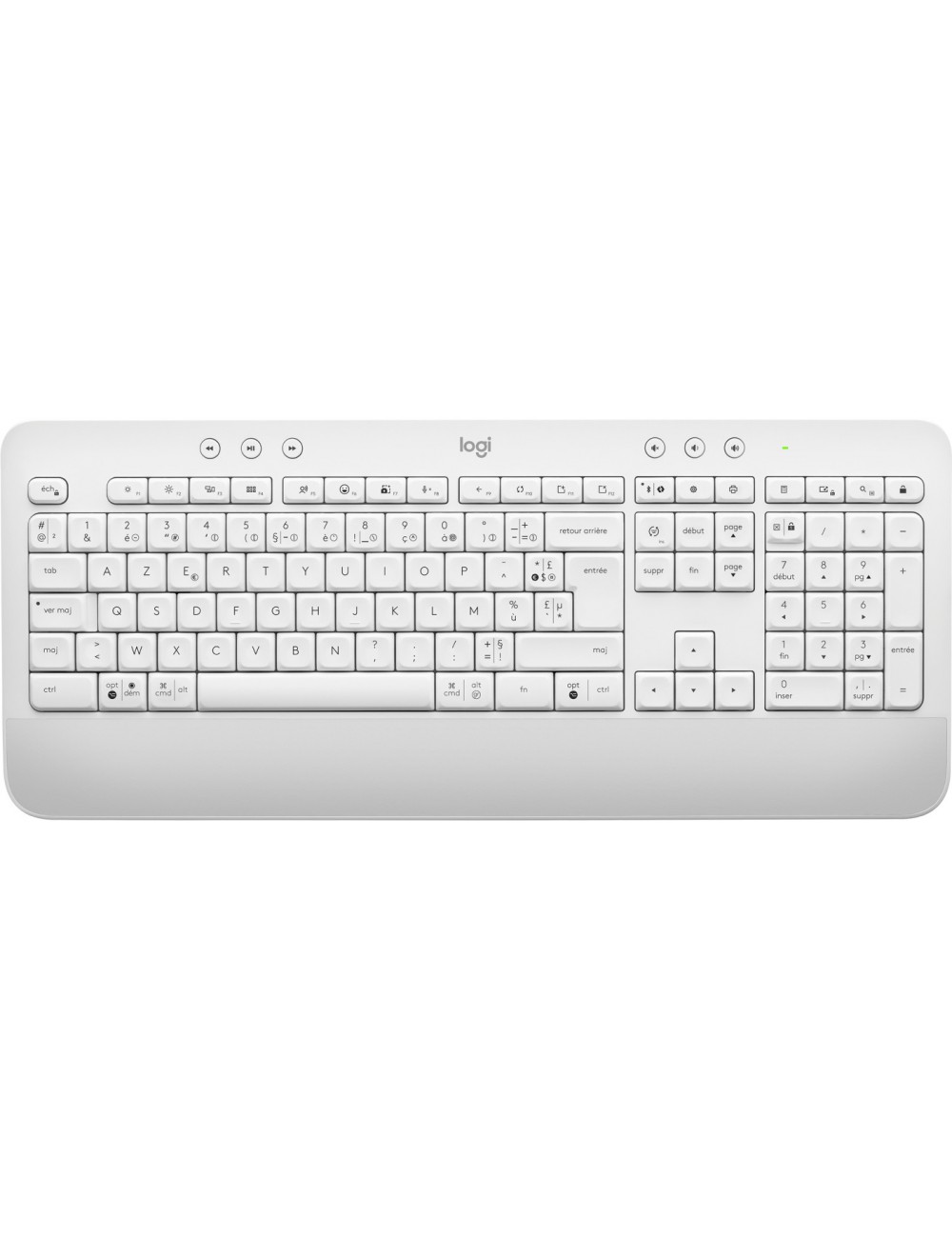 Logitech Signature K650 tastiera Ufficio Bluetooth AZERTY Francese Bianco