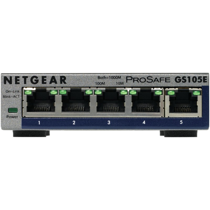 NETGEAR GS105E-200PES commutateur réseau Géré L2/L3 Gigabit Ethernet (10/100/1000) Gris NETGEAR GS105E-200PES commutateur réseau Géré L2/L3 Gigabit Ethernet (10/100/1000) Gris