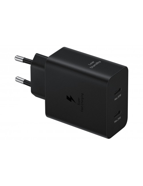 Samsung Caricabatteria Super Fast Charging (50W) con doppia porta USB-C e con cavo USB-C to USB-C