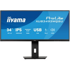 iiyama ProLite XUB3493WQSU-B6 écran plat de PC 86,4 cm (34") 3440 x 1440 pixels UltraWide Quad HD LED Noir