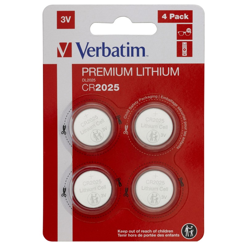 Verbatim CR2025 Batterie à usage unique Lithium Verbatim CR2025 Batterie à usage unique Lithium