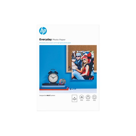 HP Papier photo brillant Everyday - 25 feuilles A4 210 x 297 mm