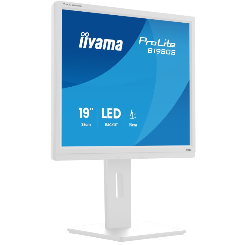 iiyama ProLite B1980S-W1 écran plat de PC 48,3 cm (19") 1280 x 1024 pixels SVGA LED Blanc iiyama ProLite B1980S-W1 écran plat de PC 48,3 cm (19") 1280 x 1024 pixels SVGA LED Blanc