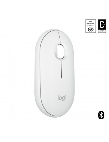 Logitech Pebble 2 M350s mouse Viaggio Ambidestro RF senza fili + Bluetooth Ottico 4000 DPI