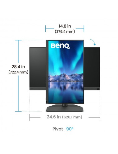 BenQ SW242Q pantalla para PC 61,2 cm (24.1") 2560 x 1600 Pixeles WQXGA LED Negro