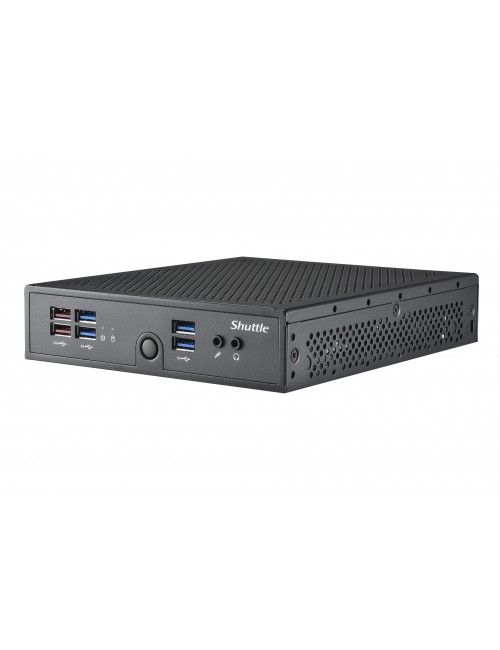 Shuttle XPC slim Barebone DS50U, Intel Celeron 7305, 2x LAN (1x 2.5Gbit ,1x 1Gbit), 1xCOM,1xHDMI,1xDP, 1x VGA, fanless,