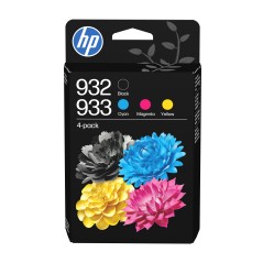 HP 932 Pack de 4 cartouches d'encre noire 933 Pack de 4 cartouches d'encre cyan magenta jaune authentiques