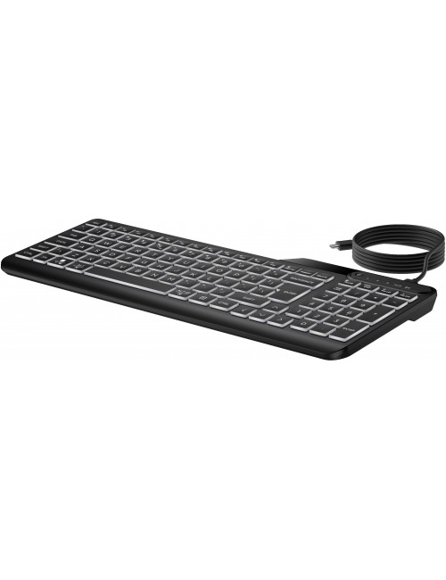 HP Teclado con cable retroiluminado multidispositivo 405