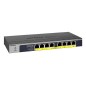 NETGEAR GS108PP Non-géré Gigabit Ethernet (10/100/1000) Connexion Ethernet, supportant l'alimentation via ce port (PoE) Noir NETGEAR GS108PP Non-géré Gigabit Ethernet (10/100/1000) Connexion Ethernet, supportant l'alimentation via ce port (PoE) Noir