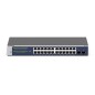 NETGEAR GS724T Géré L2+/L3 Gigabit Ethernet (10/100/1000) 1U Bleu, Gris