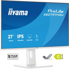 iiyama ProLite XB2797HSU-W1 écran plat de PC 68,6 cm (27") 1920 x 1080 pixels Full HD LED Blanc