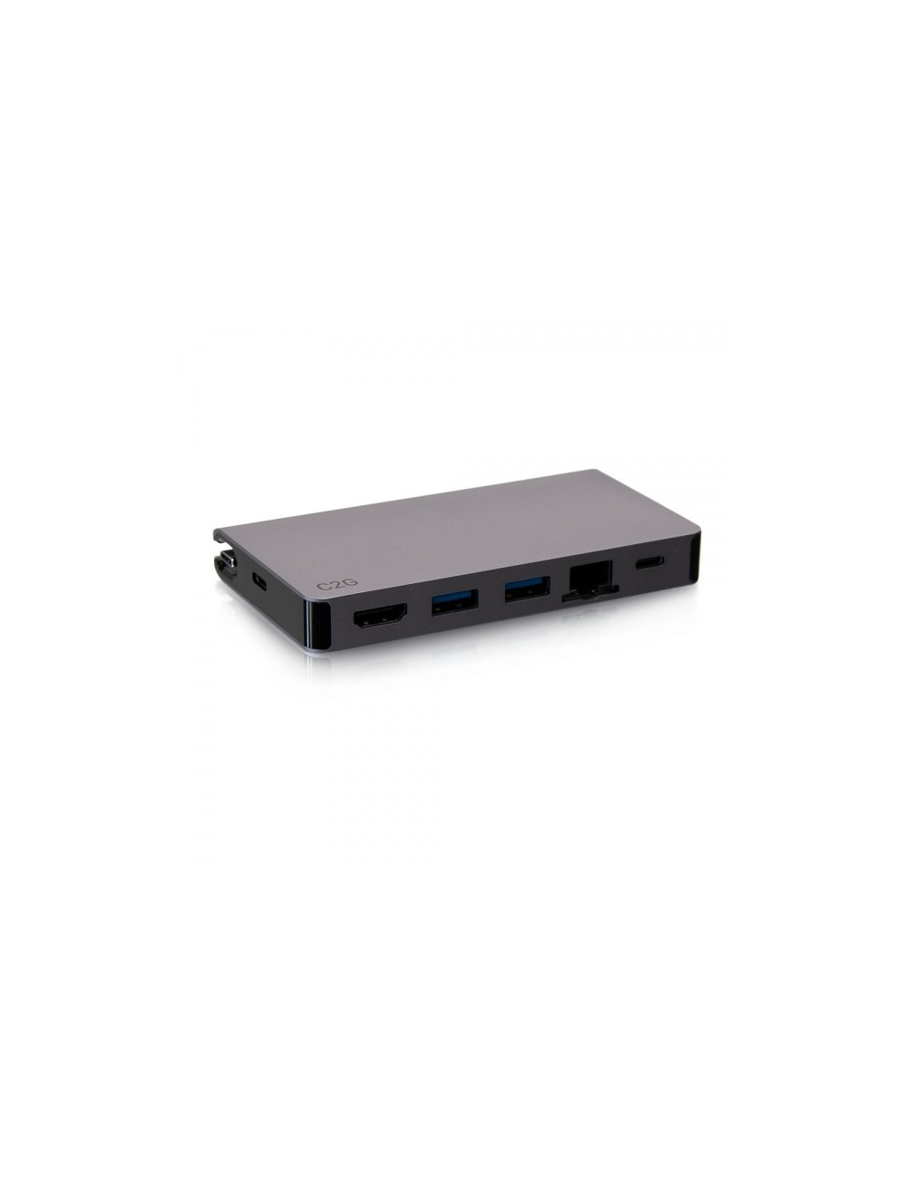 C2G Base compacta USB-C 5 en 1 con alimentación HDMI, 2 USB-A, Ethernet y USB-C de hasta 100 W - 4K 30 Hz