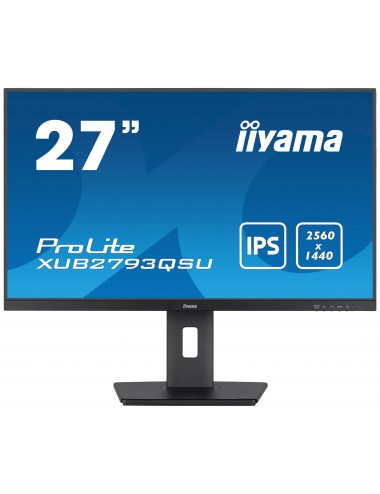 iiyama XUB2793QSU-B7 pantalla para PC 68,6 cm (27") 2560 x 1140 Pixeles Wide Quad HD LED Negro