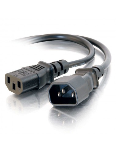 C2G Alargo de cable de alimentación de ordenador de 1,2 m 16 AWG 250 V (IEC320 C13- IEC320 C14)