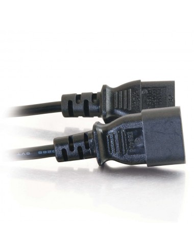 C2G Alargo de cable de alimentación de ordenador de 1,2 m 16 AWG 250 V (IEC320 C13- IEC320 C14)