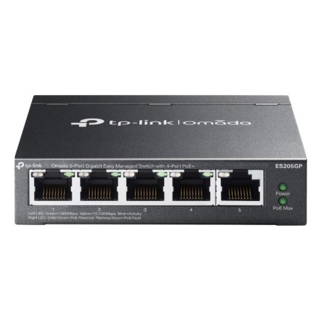 TP-Link Omada ES205GP commutateur réseau Géré Gigabit Ethernet (10 100 1000) Connexion Ethernet, supportant l'alimentation via