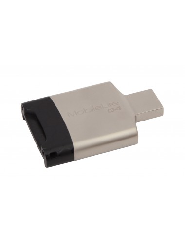 Kingston Technology MobileLite G4 lecteur de carte mémoire USB 3.2 Gen 1 (3.1 Gen 1) Noir, Gris