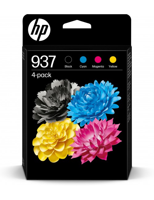 HP Paquete de 4 Cartuchos de Tinta Original 937 CMYK