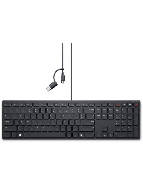 DELL KB525C teclado Oficina USB AZERTY Francés Negro