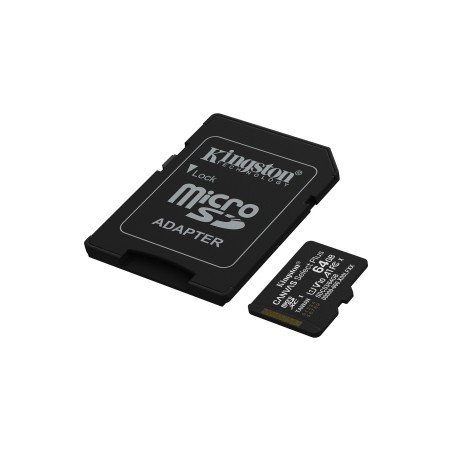 Kingston Technology 64GB microSDXC Canvas Select Plus Gen3 100MB/s A1 (Adaptateur SD inclus)