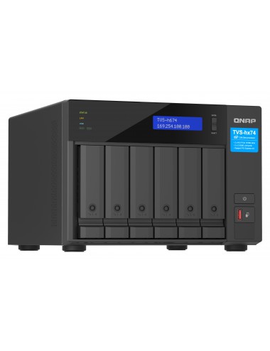 QNAP TVS-H674T-I5-32G serveur de stockage NAS Tower Intel® Core™ i5 i5-12400 32 Go DDR4 HDD QNAP QTS Noir