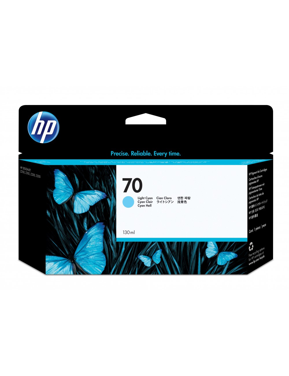 HP 70 cartouche d'encre cyan clair 130 ml