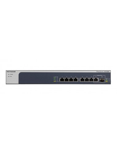 NETGEAR XS508M Non-géré 10G Ethernet (100 1000 10000) Gris, Argent