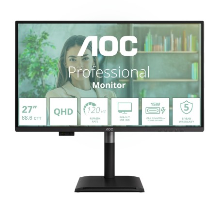 AOC Q27P4U écran plat de PC 68,6 cm (27") 2560 x 1440 pixels Wide Quad HD Noir
